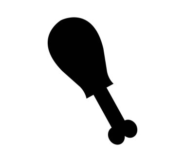 tavuk uyluk simgesi beyaz arka plan üzerinde