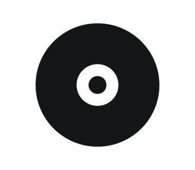 Beyaz arkaplanda vinil simgesi