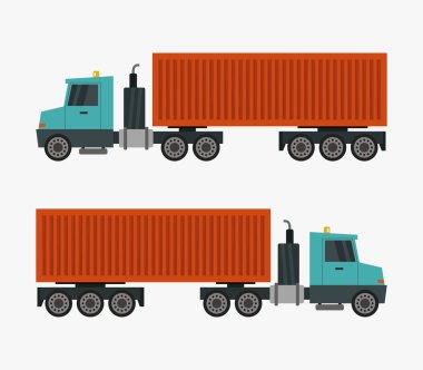 Beyaz arkaplanda kamyon çizimi