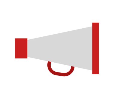 Beyaz arkaplanda megafon simgesi