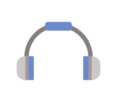 Beyaz arkaplanda kulaklık simgesi