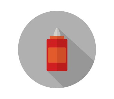 Ketçap şişesi, ikon, vektör