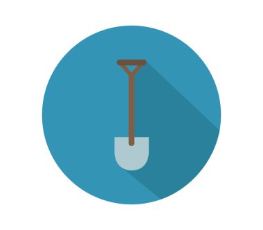 Beyaz arkaplanda kürek simgesi