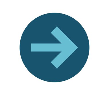 Beyaz arkaplanda ok simgesi