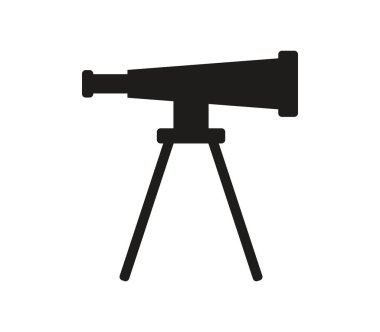 Beyaz arkaplanda teleskop simgesi