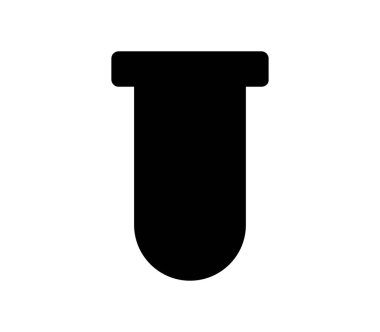 Beyaz arkaplanda test tübü simgesi