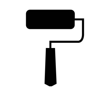 Boya silindiri düz simgesi, vektör illüstrasyonu