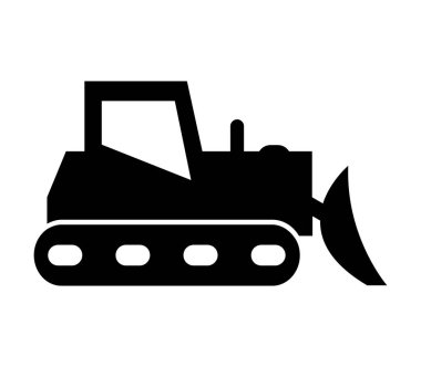 Kazı simgesi beyaz arkaplanda vektör ile gösterilmiştir