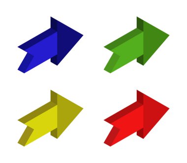 Beyaz arkaplanda ok simgesi