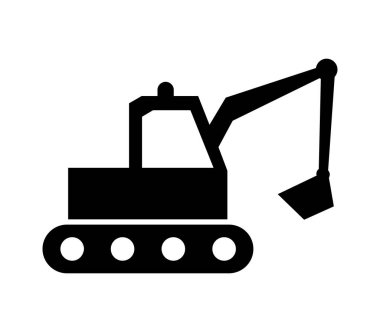 Kazı simgesi beyaz arkaplanda vektör ile gösterilmiştir