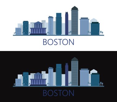 Boston Skyline vektör çizelgesi
