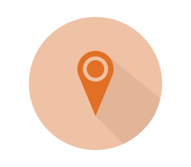 Beyaz arkaplan üzerindeki gps simgesi