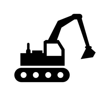 Kazı simgesi beyaz arkaplanda vektör ile gösterilmiştir