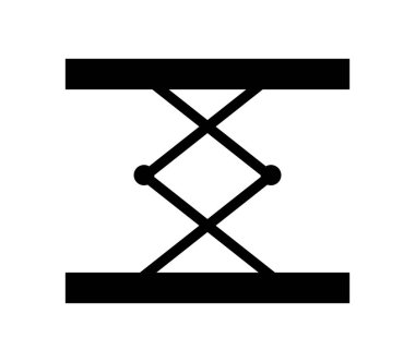 Beyaz arkaplanda araba kaldırma simgesi