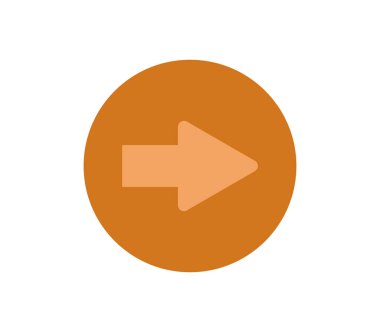 Beyaz arkaplanda ok simgesi