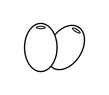 Beyaz arkaplanda zeytin simgesi