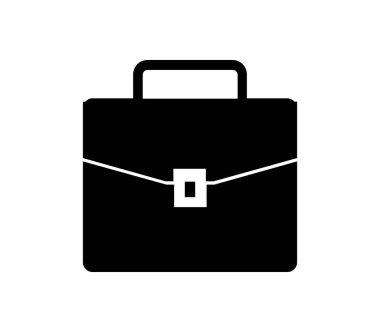 Beyaz arkaplanda iş çantası simgesi