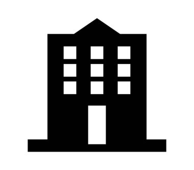 Beyaz arkaplanda okul simgesi