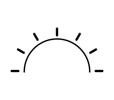 beyaz arkaplanda gün batımı simgesi