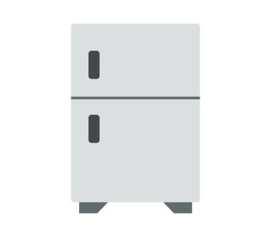 Beyaz arkaplanda buzdolabı simgesi