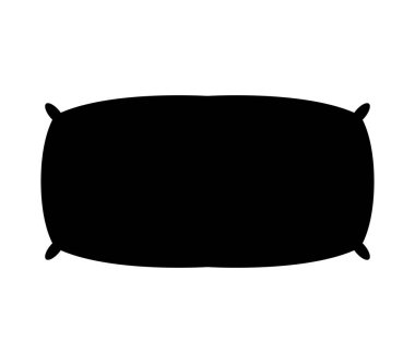 Beyaz arkaplanda yastık simgesi