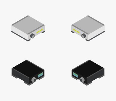 projektör simgesi beyaz arka plan üzerinde
