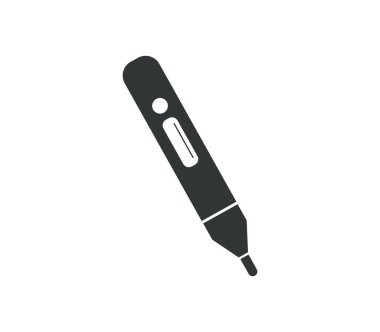 Beyaz arkaplanda termometre simgesi