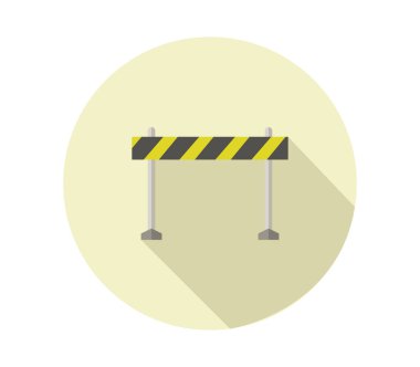 Beyaz arkaplan üzerindeki barikat simgesi