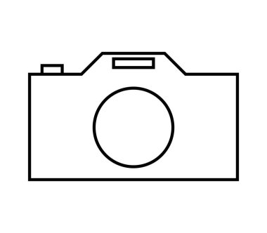 Beyaz arkaplanda kamera simgesi