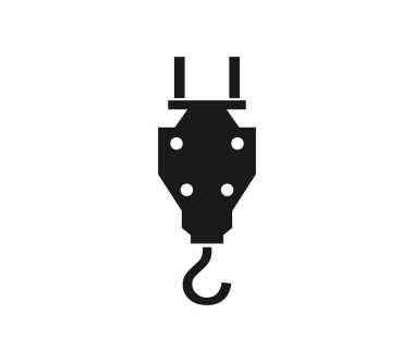 Beyaz arkaplanda vinç çizimi