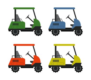 Beyaz golf arabasının vektör çizimi