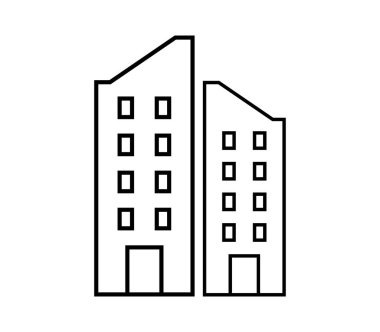 Gökdelen simgesi vektör illüstrasyonu