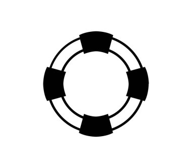 yaşam şamandırası beyaz arkaplanda vektör ile gösterilmiştir