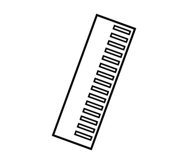 Beyaz arkaplanda cetvel simgesi