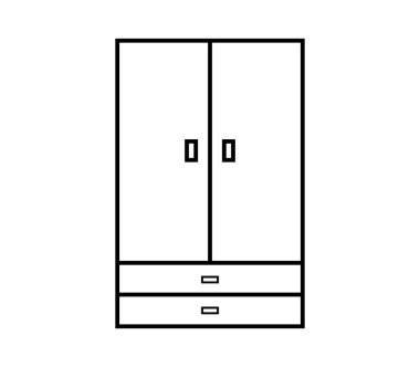 Beyaz arkaplanda kostüm simgesi