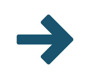 Beyaz arkaplanda ok simgesi