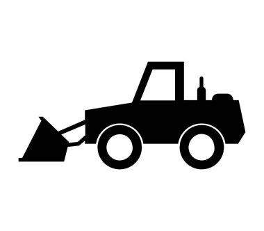 Kazı simgesi beyaz arkaplanda vektör ile gösterilmiştir