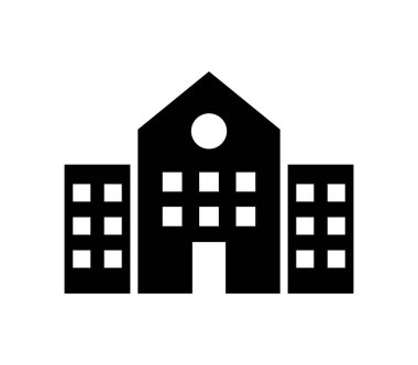 Beyaz arkaplanda okul simgesi