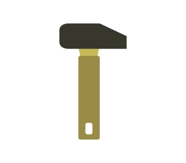 Beyaz arka plan üzerinde çekiç simgesi