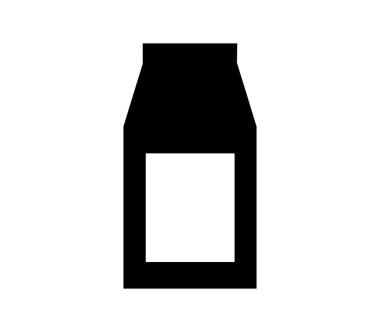 Beyaz arkaplanda şişe düz simgesi, vektör illüstrasyonu 