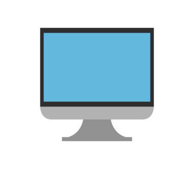 Beyaz arkaplanda bilgisayar izleme simgesi