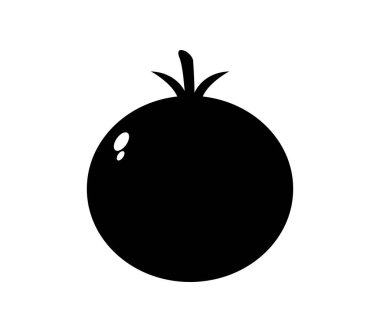 Beyaz arka plan üzerinde domates simgesi