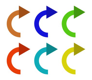 Beyaz arkaplanda ok simgesi