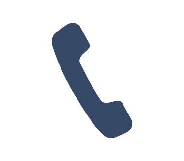 Beyaz arkaplanda telefon ahizesi simgesi