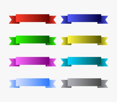 Beyaz arkaplanda kurdele çizimi