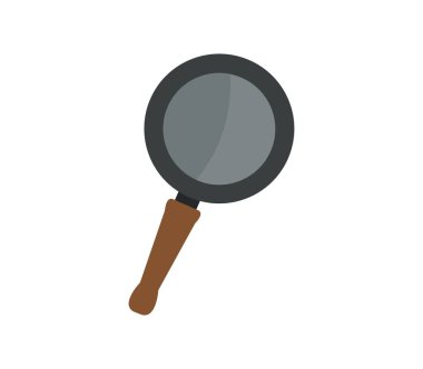 Beyaz arkaplanda kızartma için pan simgesi