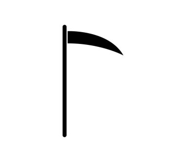 beyaz arkaplanda scythe simgesi