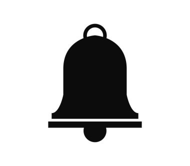 Beyaz arkaplanda çan simgesi