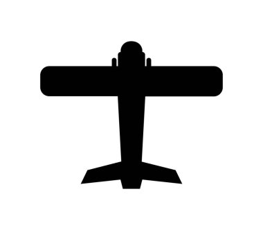 beyaz arkaplanda vektör ile resimlenmiş düzlem simgesi