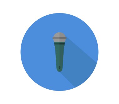 Beyaz arkaplanda mikrofon simgesi